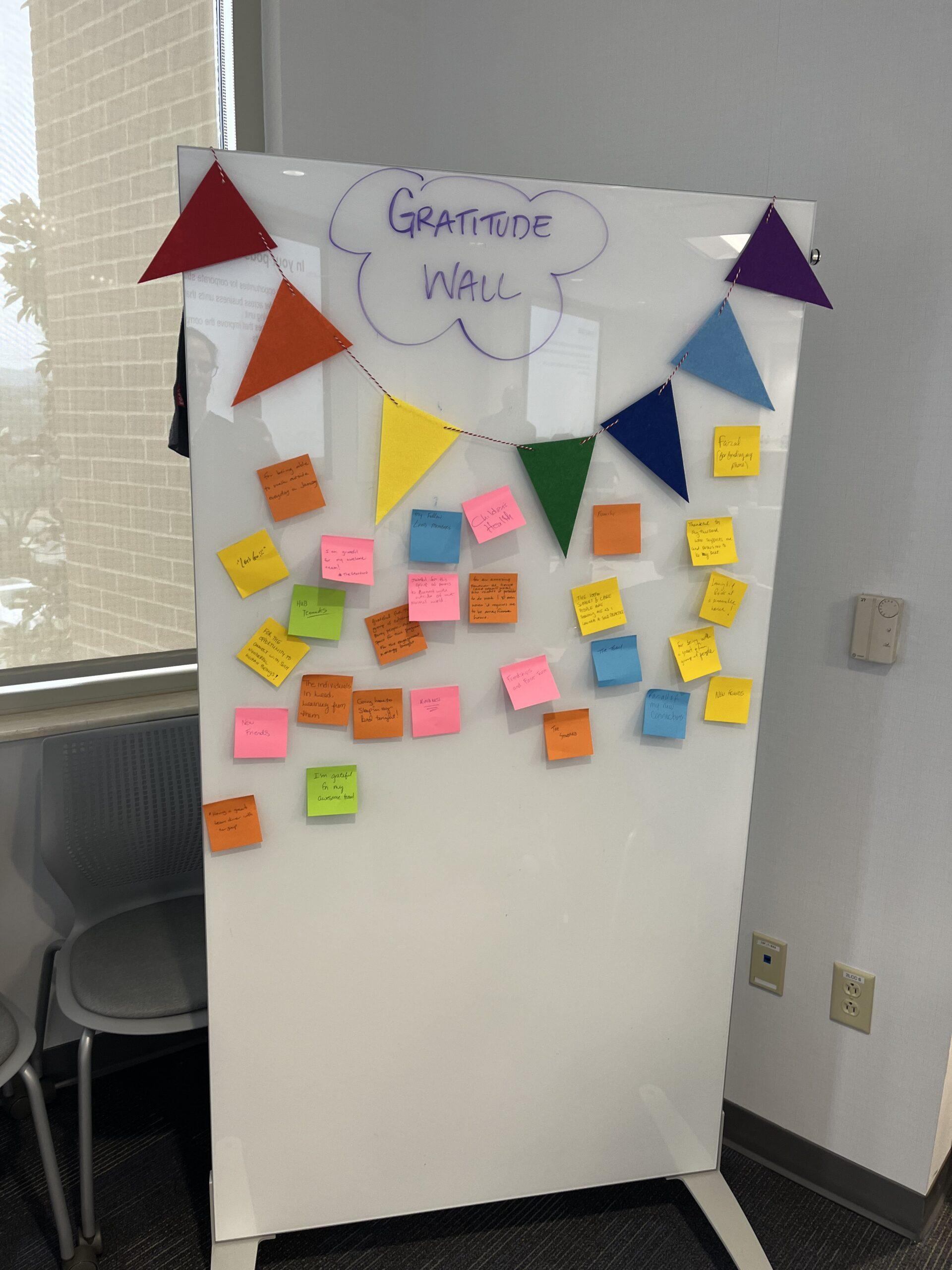 Example gratitude wall